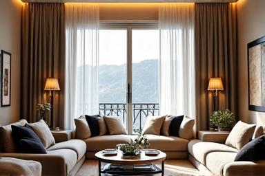 Intérieur d'un appartement résidentiel chic.
